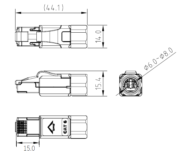 CAT.6 INDUSTRIAL SHIELDED FIELD PLUG RJ45 | Furukawa Electric LatAm