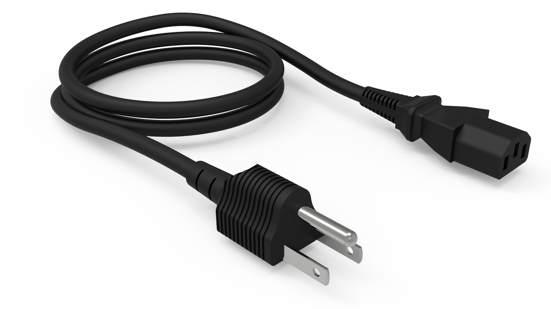 Câble alimentation secteur Europa IEC C13 - pour PC fixe / moniteur Coloris  noir - 1m50