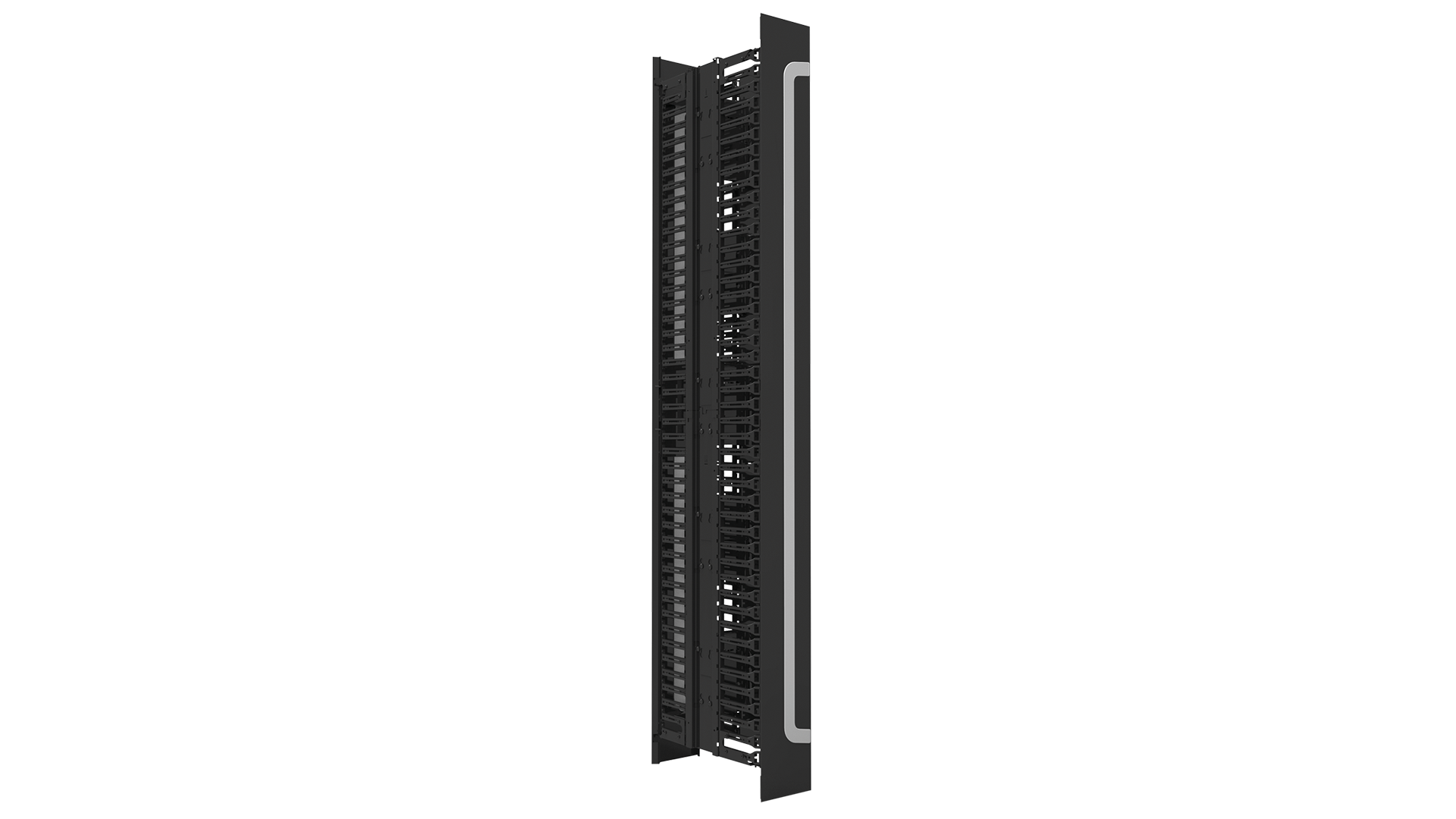 Organizador de cables vertical (1U), Soluciones avanzadas de enchufe  modular para aplicaciones críticas de red