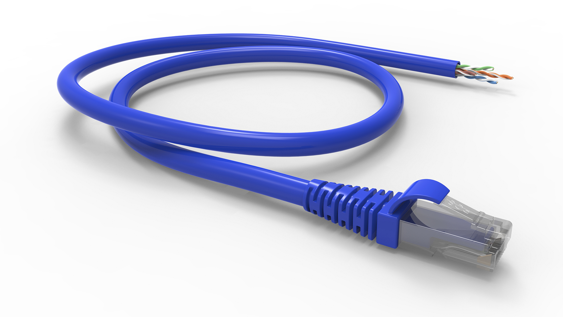 Cable Ethernet UTP CAT 5e, de 90 cm, azul