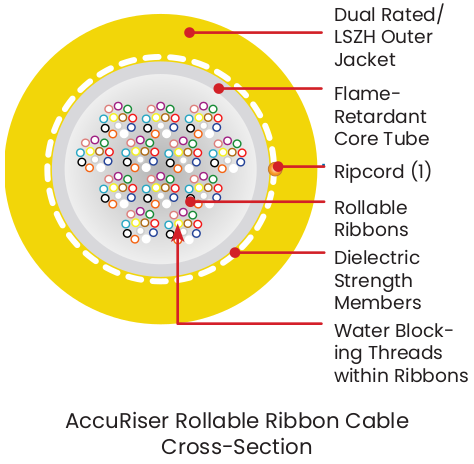 AccuRiser 250 µm Rollable Ribbon Cable