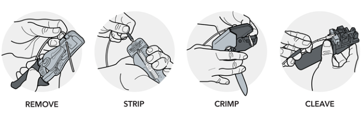LC Crimp & Cleave Black Boot, Duplex Connector