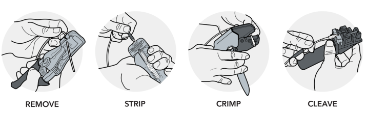 LC Crimp & Cleave Duplex (Beige, Black) Connector