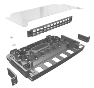 Sliding Plastic Shelf 1U