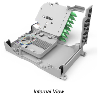 SlimBox 12-Fiber Wall Mount Module with Internal Adapters