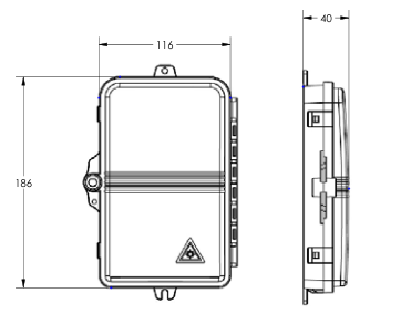 SlimBox 4-Drop Port Indoor/Outdoor Enclosure