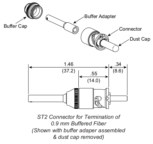 ST2 Fiber Optic Connector