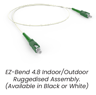 Ruggedised EZ-Bend® Indoor/Outdoor 4.8 mm Drop Cable and Assemblies